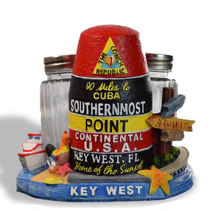 Sea Creations - Wholesale Salt & Pepper Shaker Set - Key West Salt & Pepper 4.5"