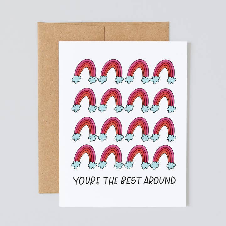 Du är bäst runt, Regnbåge, Kärlekskort för wholesale av Lady Lo Design