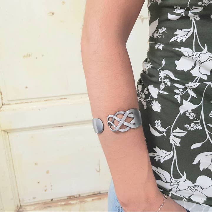 Gleamlety - Venta al por mayor Pulseras tipo brazalete - Cubiertos de joyería de pulsera de tenedor trenzado4