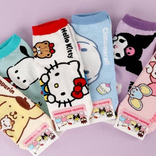 Sanrio Cotton Sneakers Milky color no-show Socks for wholesale by K-Wonderland