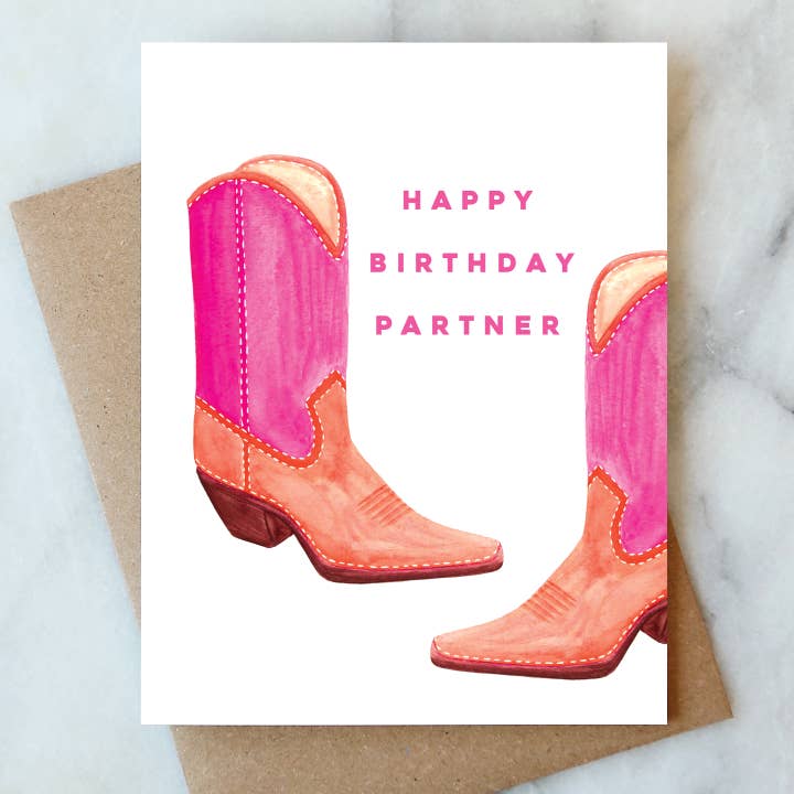 Happy Birthday Partner Greeting Card for wholesale by Abigail Jayne Design