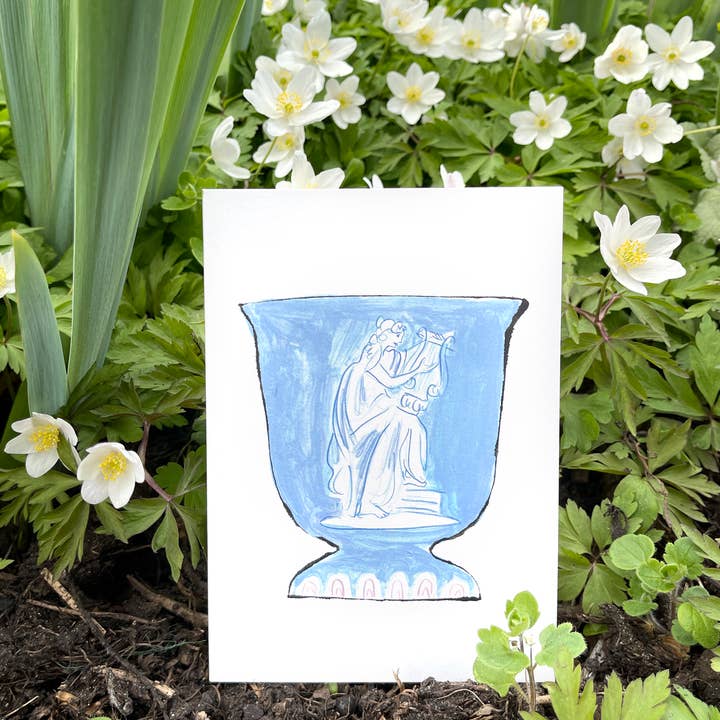 Yes! Paper Goods - Wholesale Everyday Greeting Card - Greek Goddess Wedgwood vase feminine beauty greeting card2