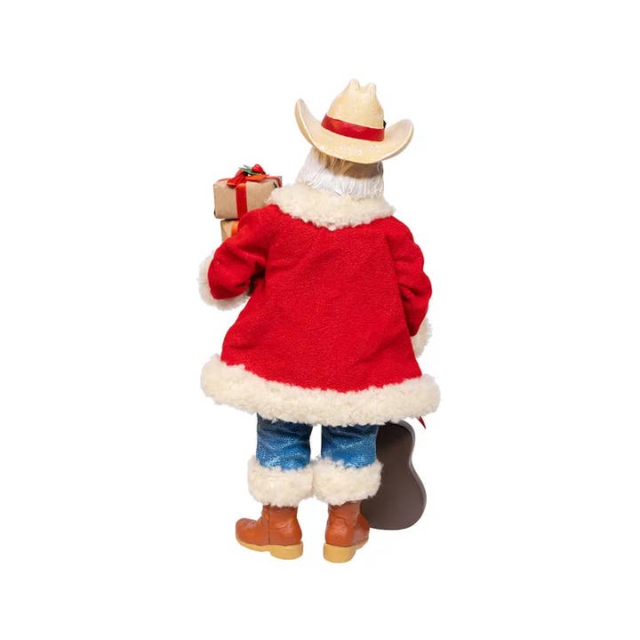 Kurt S. Adler, Inc. - Wholesale Christmas Decoration - 11" Westrn Santa W/Guitar+Gift Boxes2