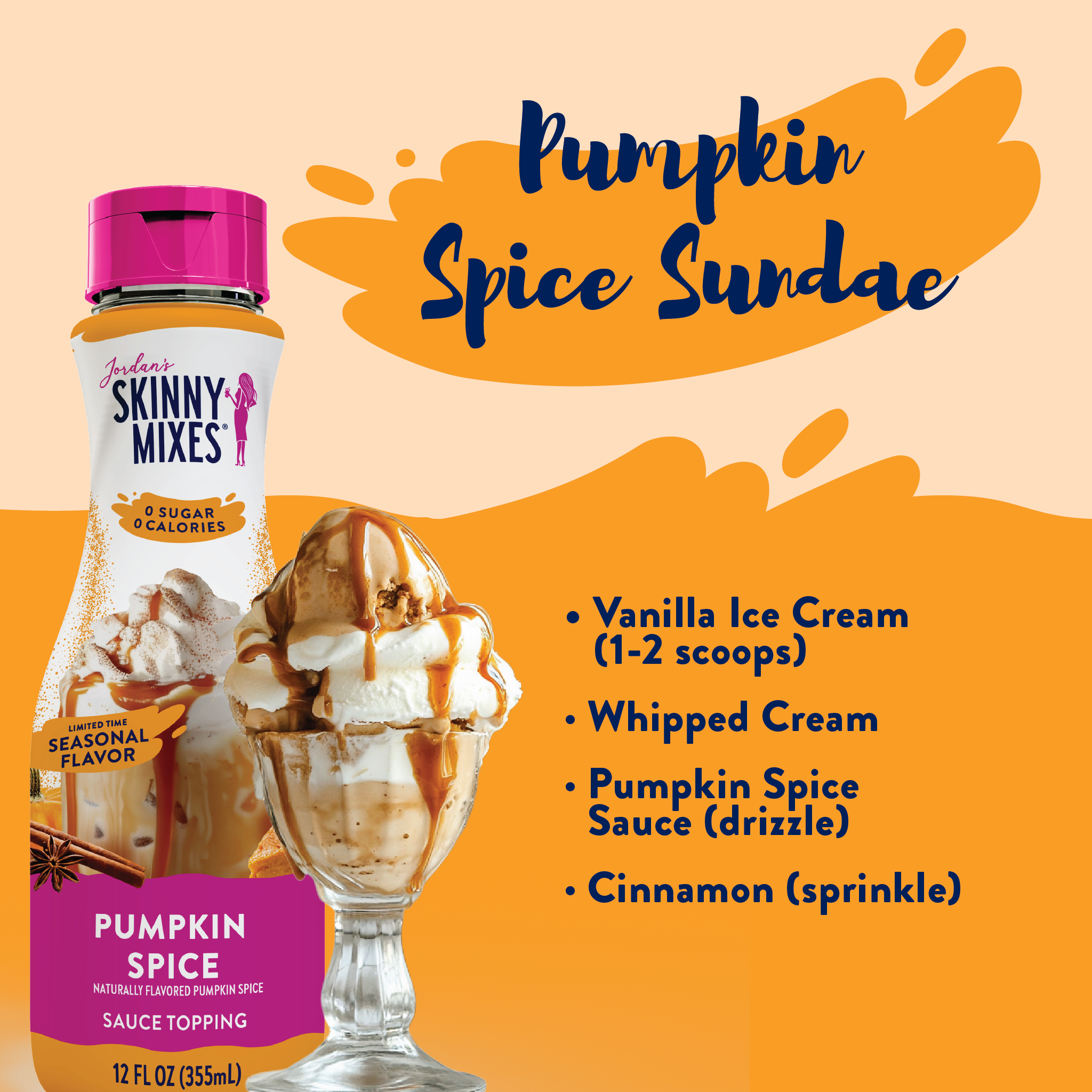 Jordan's Skinny Mixes - Wholesale Caramel Sauce - Sugar Free Pumpkin Spice Sauce4