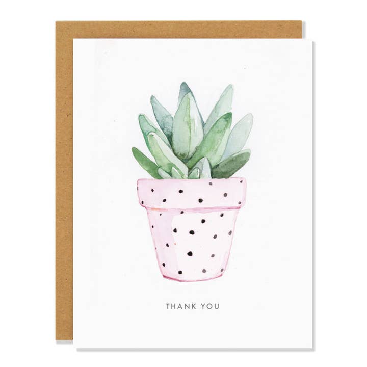 Sarah Voyer Paper – wholesale Thank you card – Thank You Succulent Card