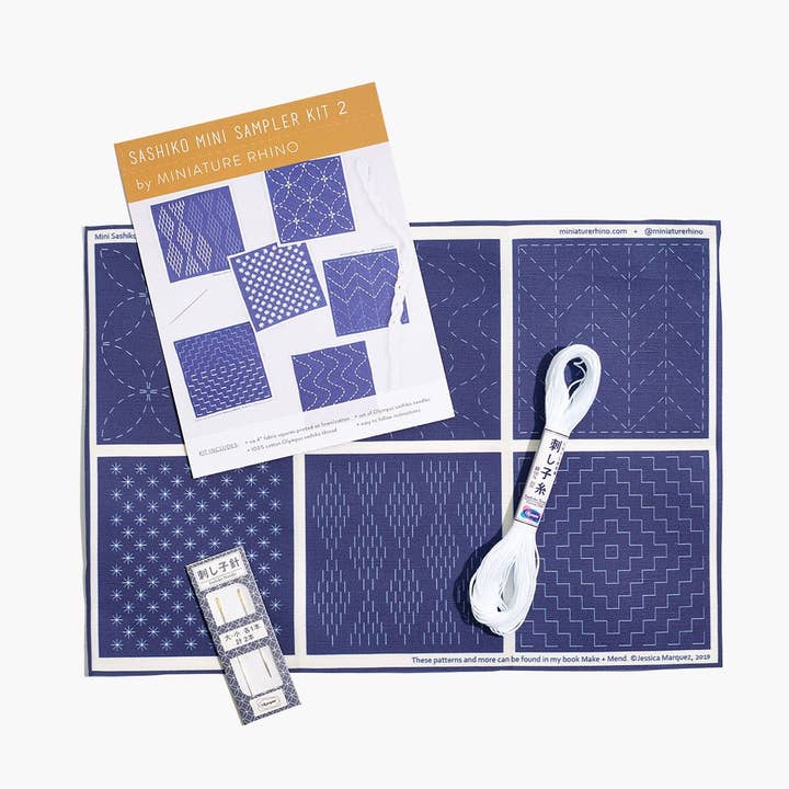 Sashiko Mini Sampler Kit 2 for wholesale by Miniature Rhino