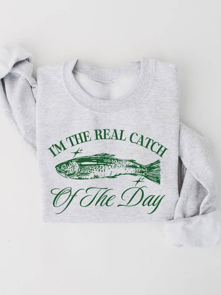 Sudadera gráfica "Soy la verdadera captura del día" para venta al por mayor de COLORBEAR