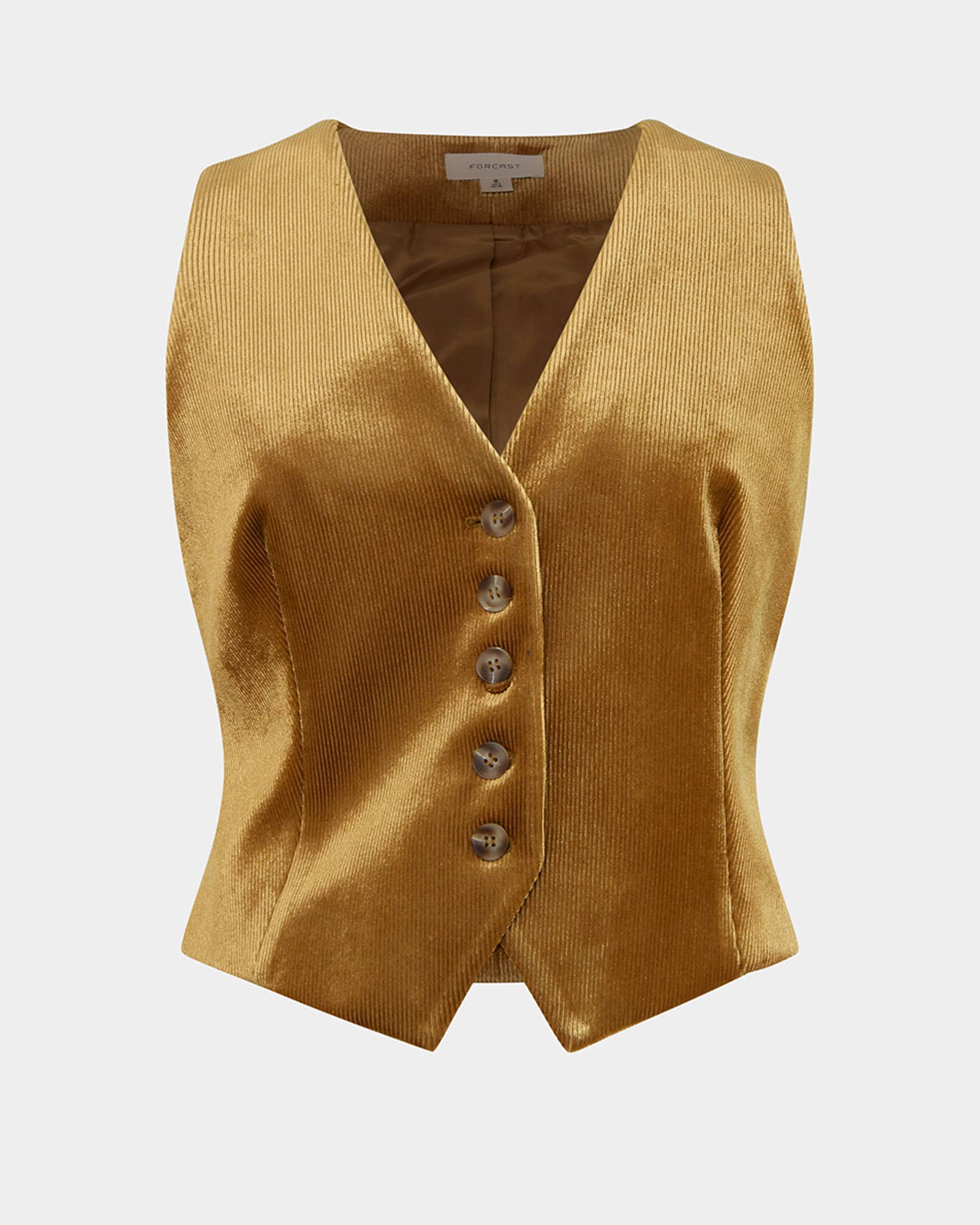 Mørk oliven Forcast Rowan Corduroy Vest til kvinder for engroshandel på Faire4