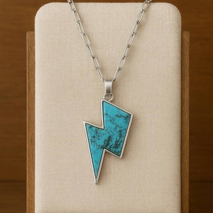 The Bling Barn - Wholesale Pendant/Charm Necklace - A Bolt Of Fashion Country Western Style Chain Necklace3