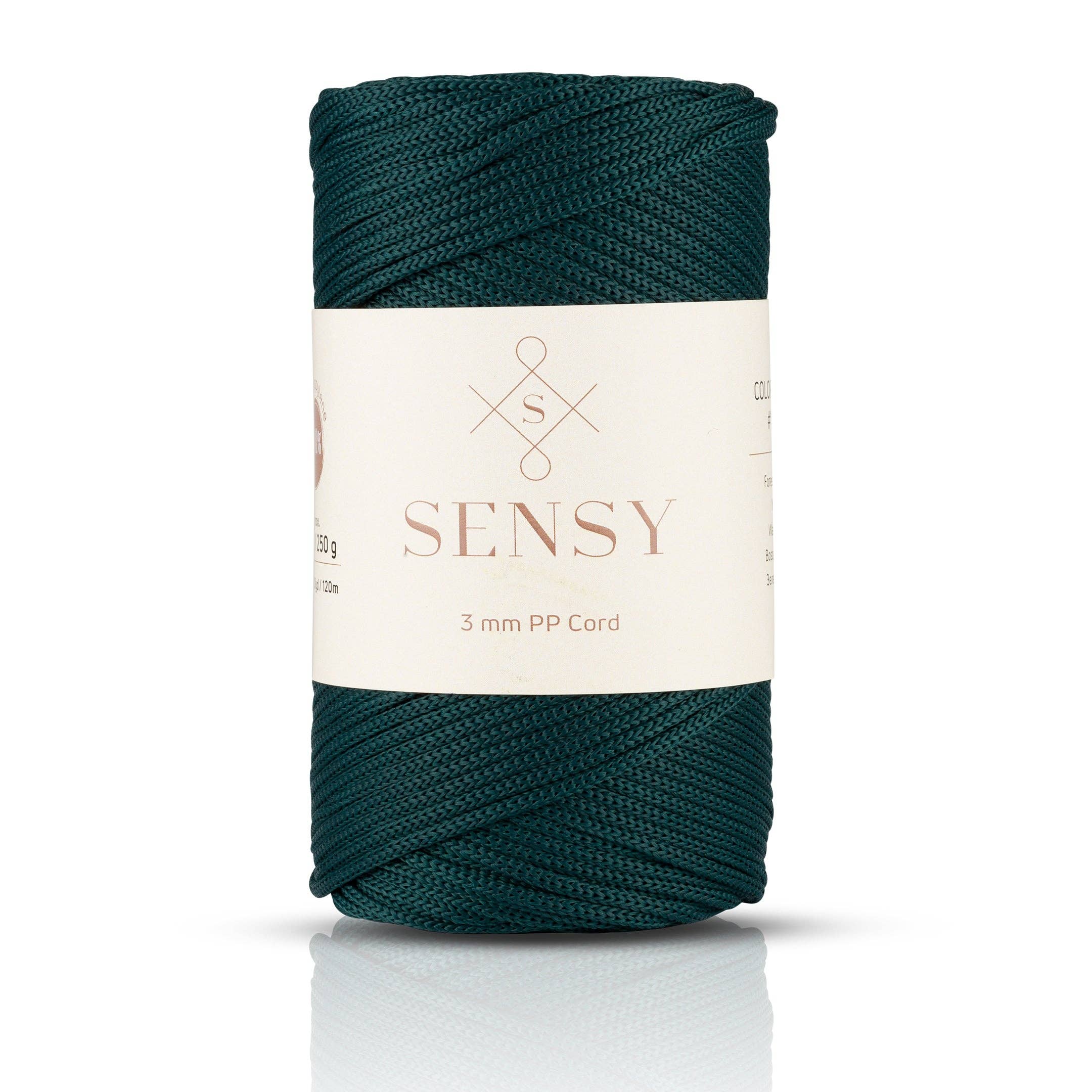 Sensy – Engroshandel Håndværk forsyninger – Sensy Premium 3 mm - 120 meter 100% polypropylen makramé snor4