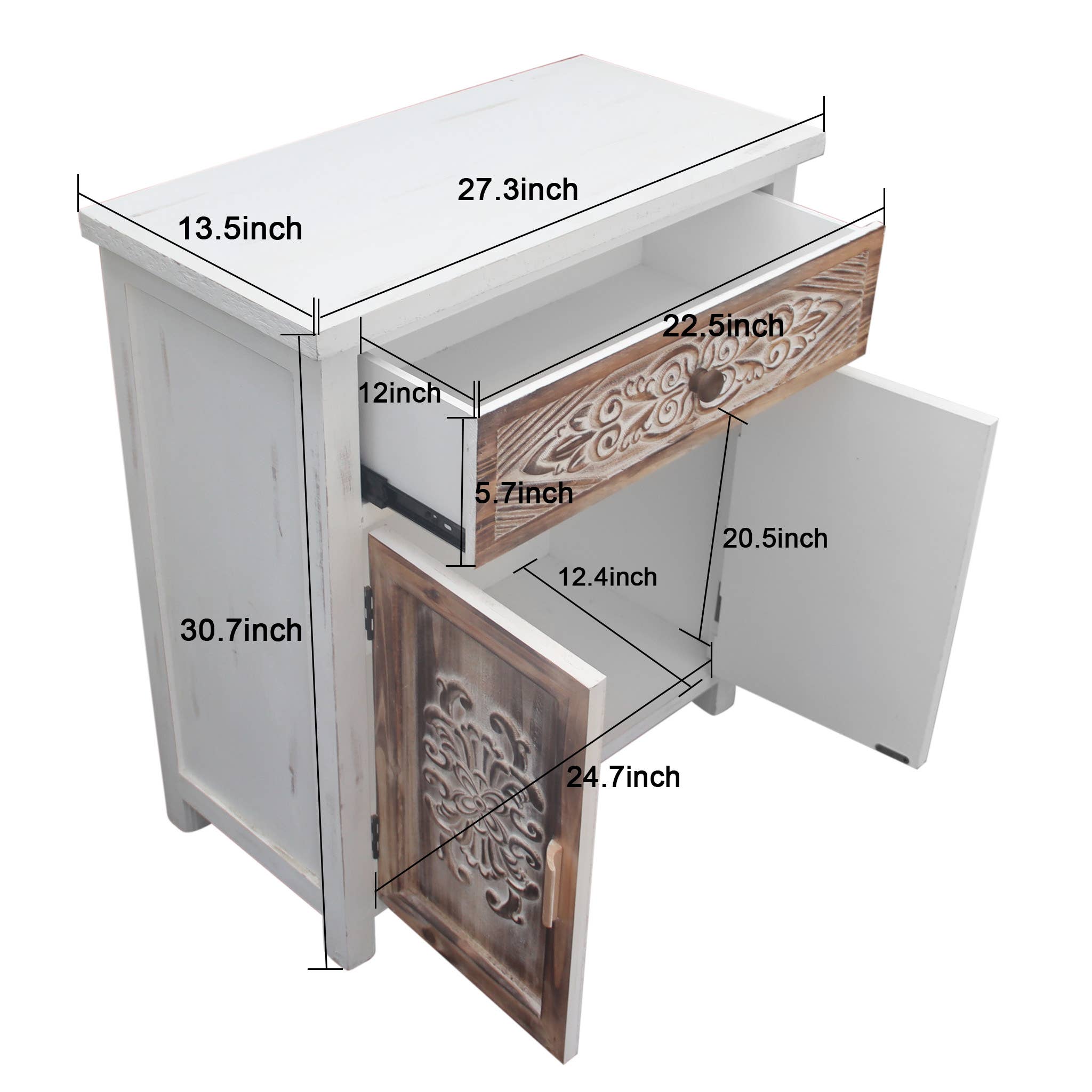 Paris Loft Inc - Wholesale Cabinet - Farmhouse Carved Wood Floor Cabinet4