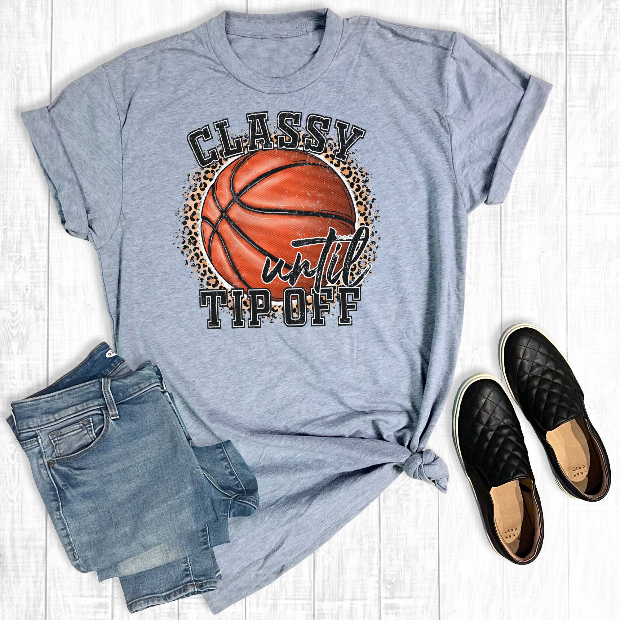 Gris Leopard Classy Until Tipoff en vente sur Faire0