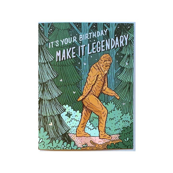Noteworthy Paper & Press - Wholesale Birthday Card - Bigfoot Birthday Card