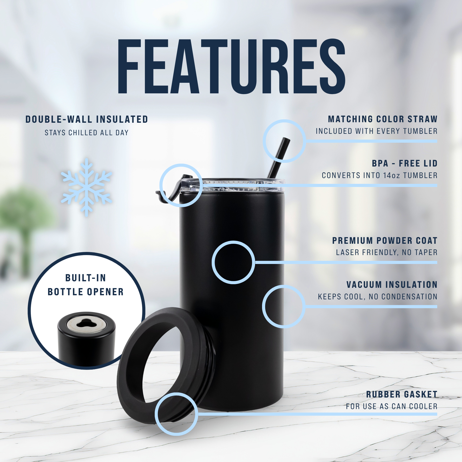 Hogg Outfitters - Wholesale Isolators voor dranken/huggers en koozies - 4-in-1 POEDERGECOATTE BLIKJESKOELER10