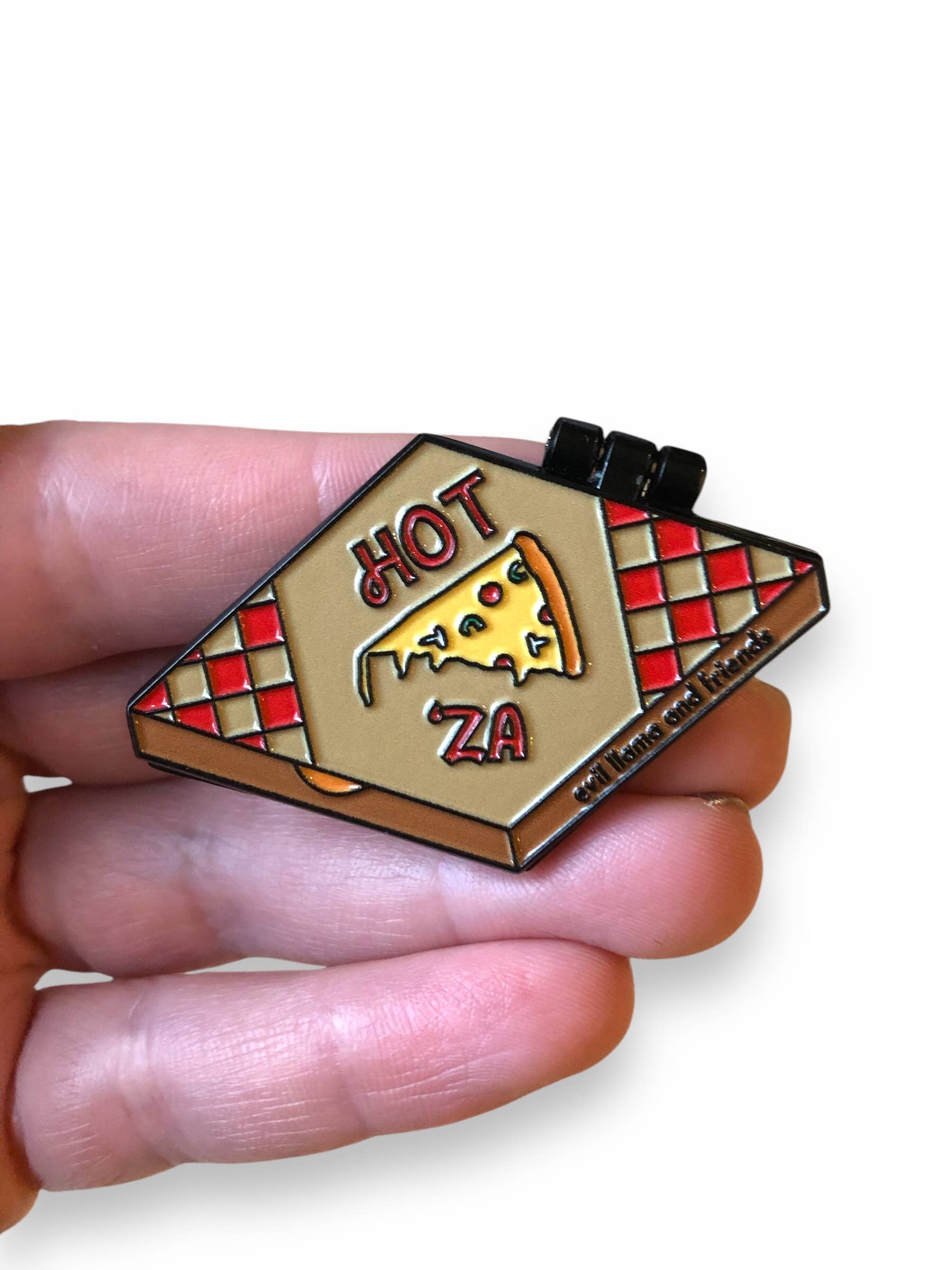 Evil Llama and Friends - Wholesale Lapel Pin/Button - pizza rat | interactive pin2
