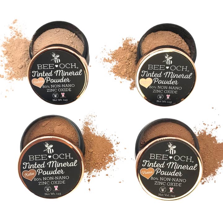Tinted Mineral Powder - 80% Zinc Oxide - FREE Displays! for wholesale by BEE-OCH Organics