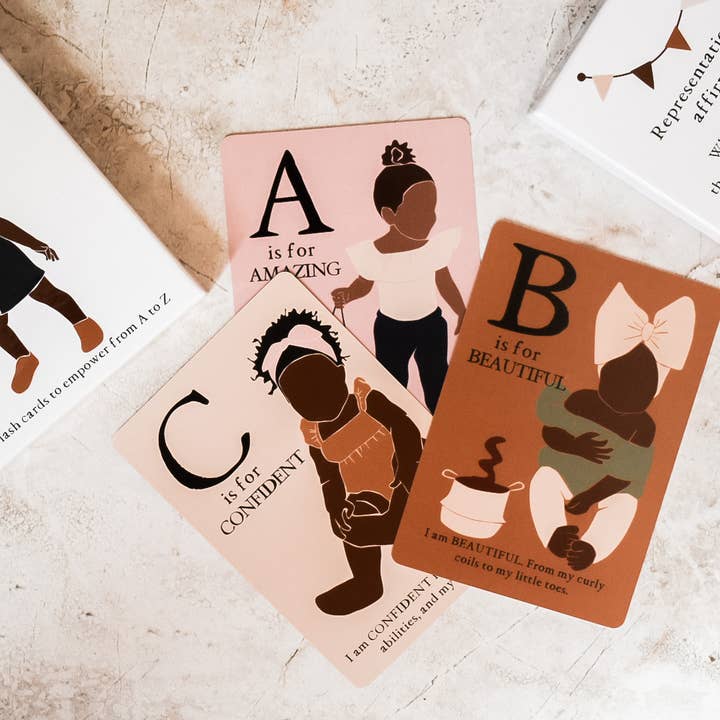 ABC Affirmations Flash Cards - Black Girl Magic for wholesale by Liberated Young