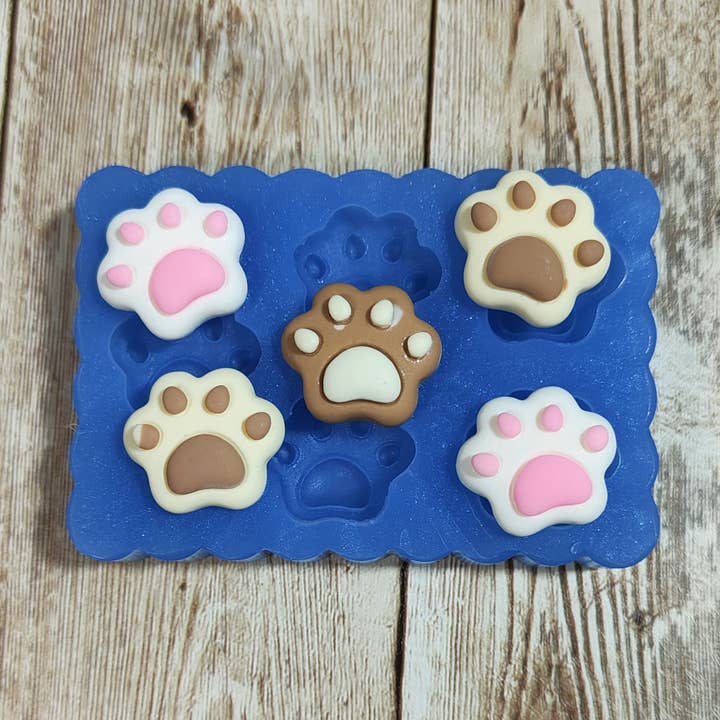 Serena Creazione di Serena Stampone - Wholesale Craft Supplies - Paw Print 5pcs 2cm in silicone for resin and plaster2