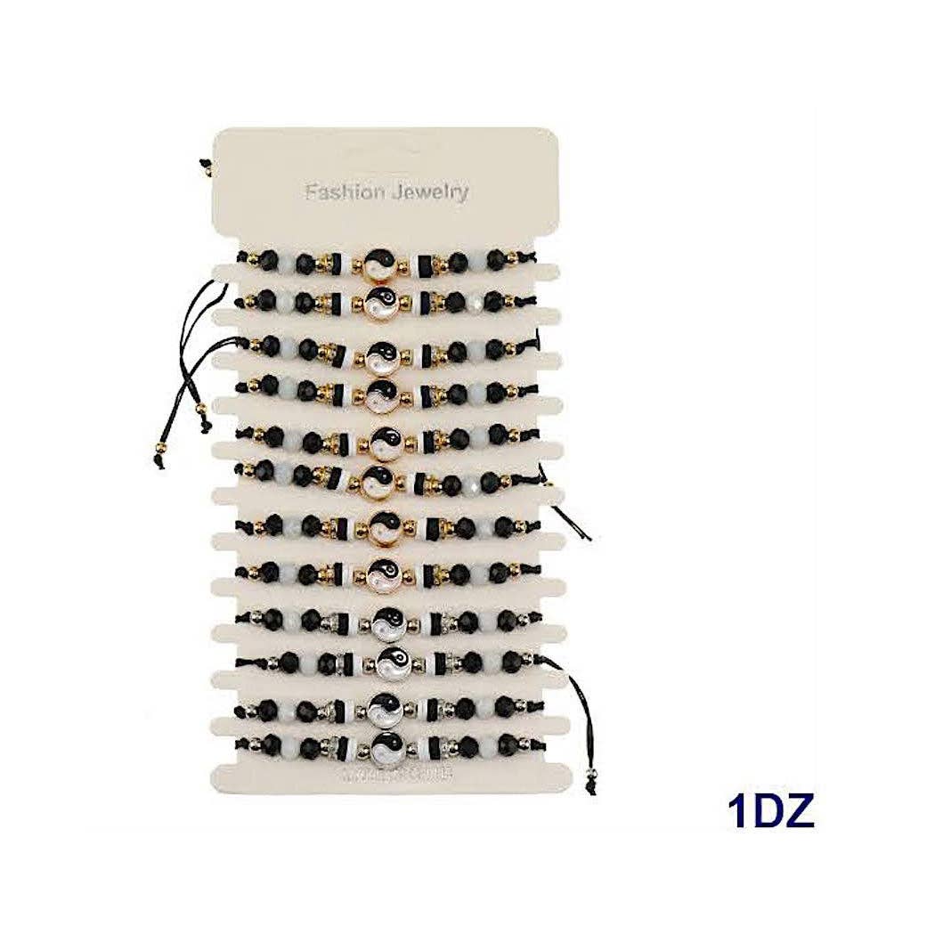 Atlas Fashion - Wholesale Woven/Braided Bracelet - Yin & Yang Adjustable Thread Bracelet1