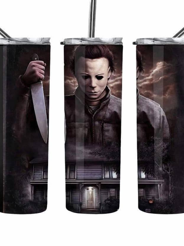 Halloween Tumbler 20oz Stainless Steel | Scary Movie Horror for wholesale by Knot In Your House