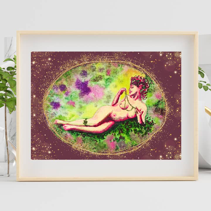 Nymph in the Sunshine Art Print - Chloris - A5 for wholesale by Hannah Kate Makes