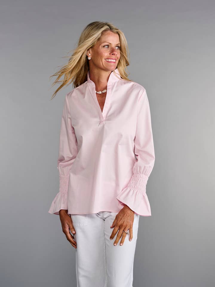 The Smocked Tunic in Ballerina Pink for wholesale on Faire