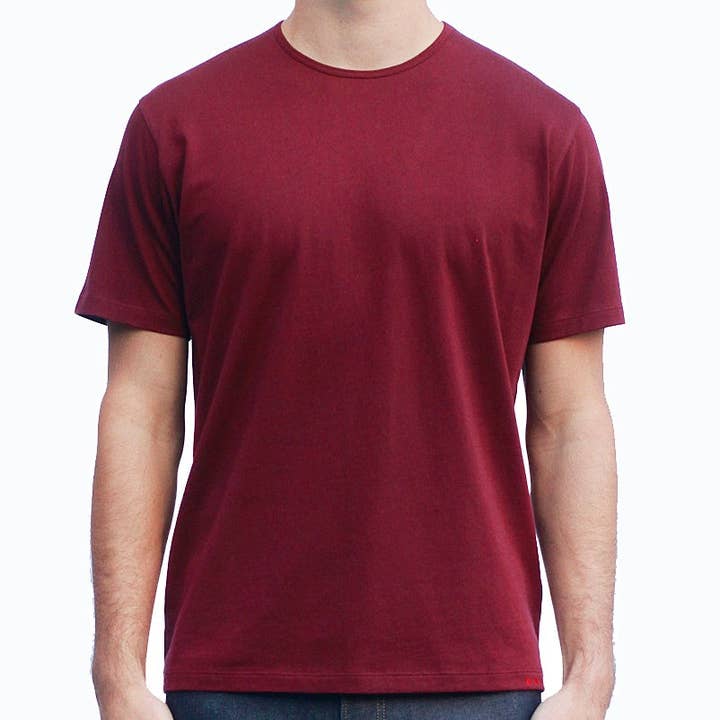 DARK RED | Short Sleeve Classic Crew T-Shirt 100% Pima for wholesale by IF... THEN WELL