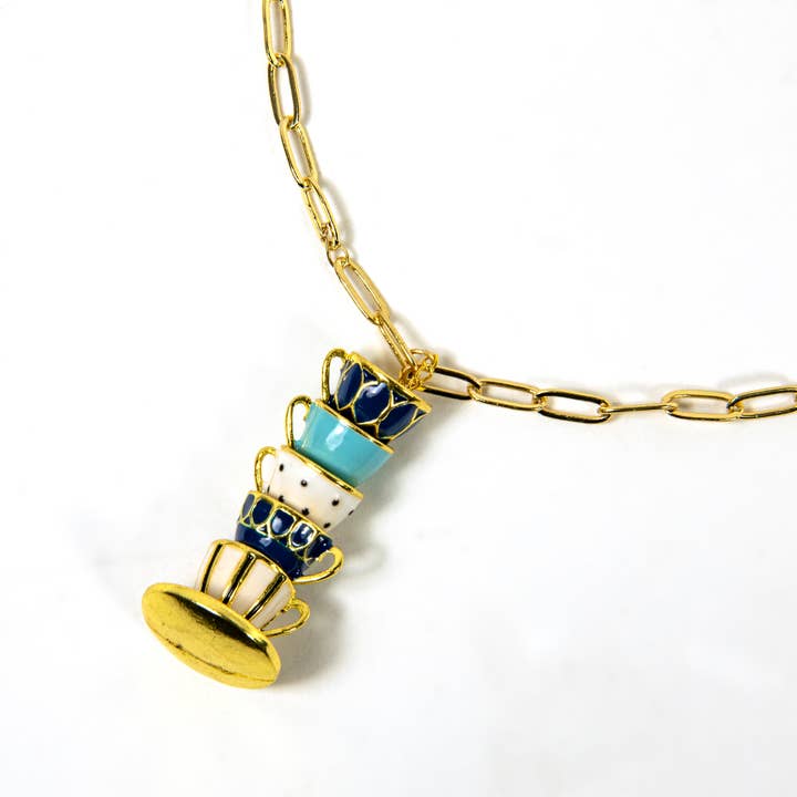 NoMonet - Wholesale Pendant/Charm Necklace - Simply Classic: Mad Tea Party Necklace