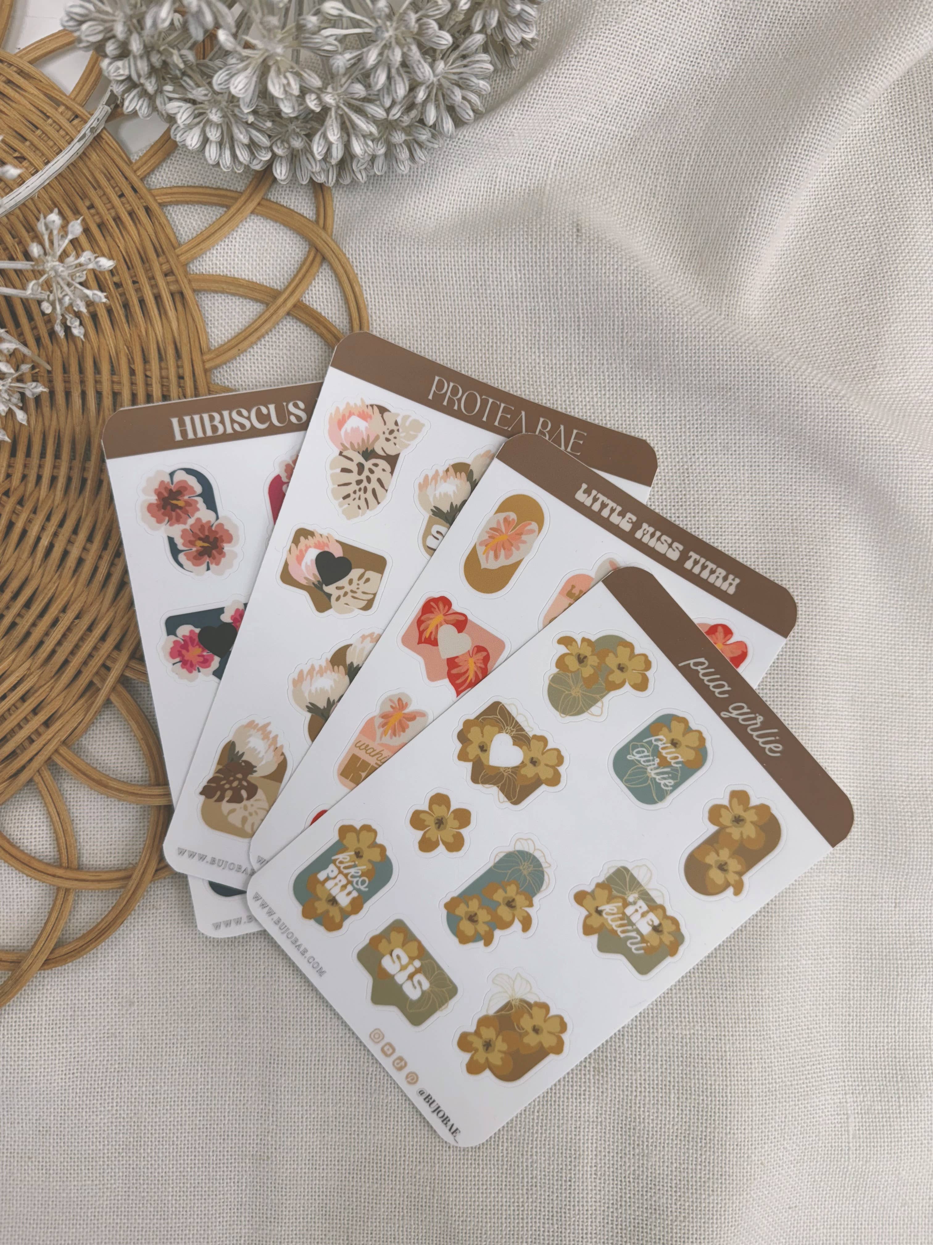 Bujo Bae - Wholesale Sticker - Pua Girlie | Vinyl Sticker Sheet2