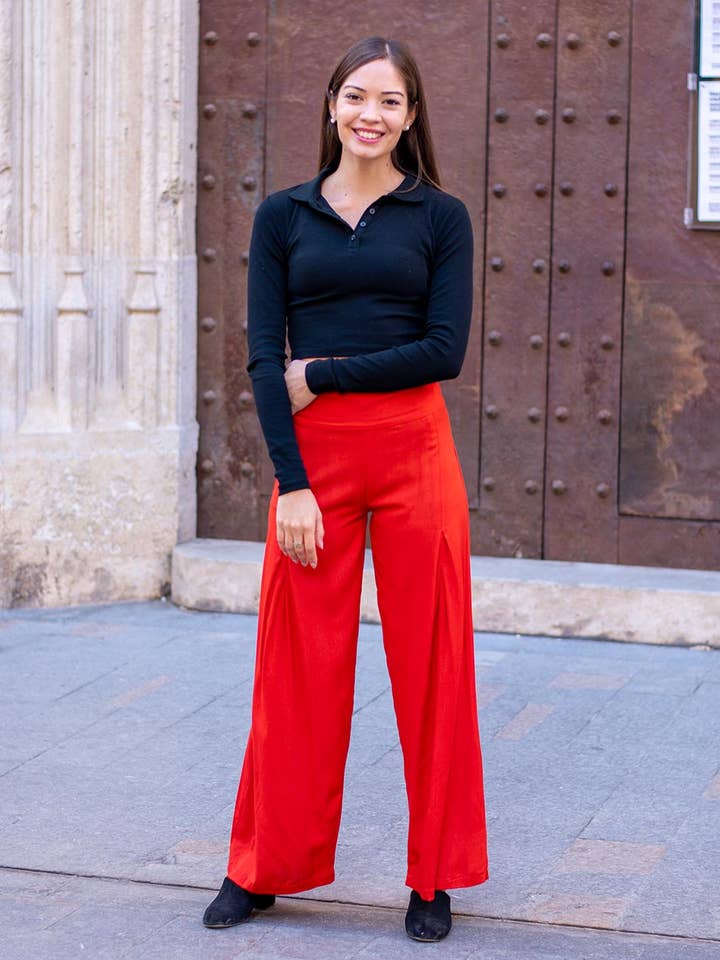 Kimago Look - Wholesale Pants - Women's - Women's Red Pants0