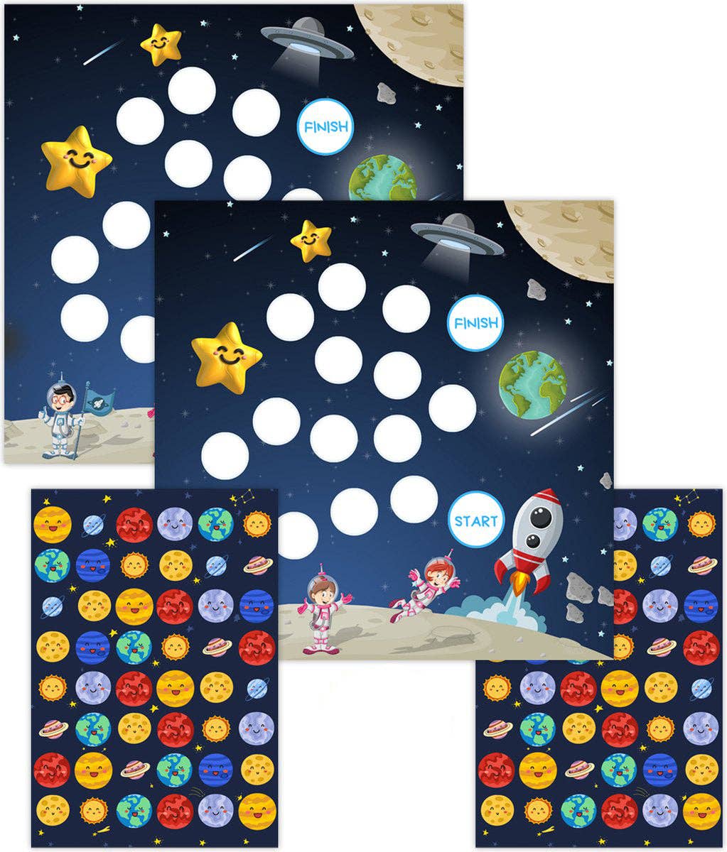 Sticker Varia - Vente Autocollant - Enfant et bébé - Tableaux de récompenses galaxie avec autocollants1