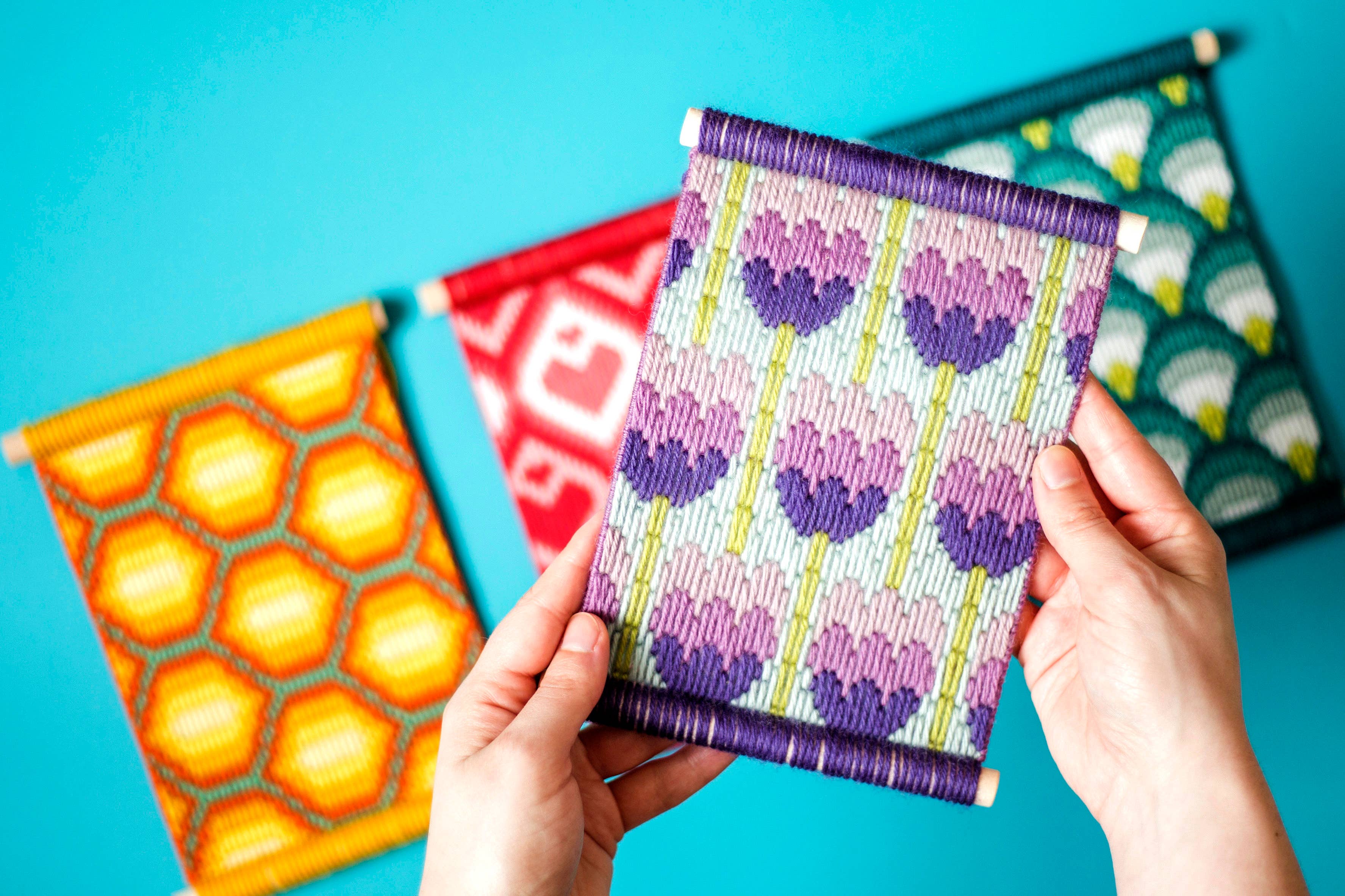 Oh Sew Bootiful – wholesale Embroidery/cross-stitch supplies – Floral Bargello Kits, Tulips Wall Hanging, Easy Tapestry Kit7