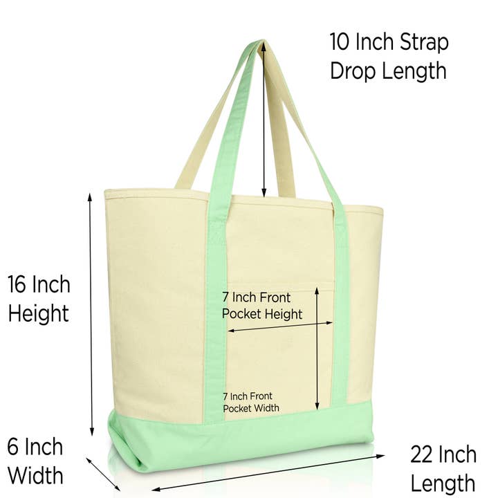Dalix - Wholesale Grocery/Shopping Bag - DALIX 22" Shopping Tote Bag in Heavy Cotton Canvas