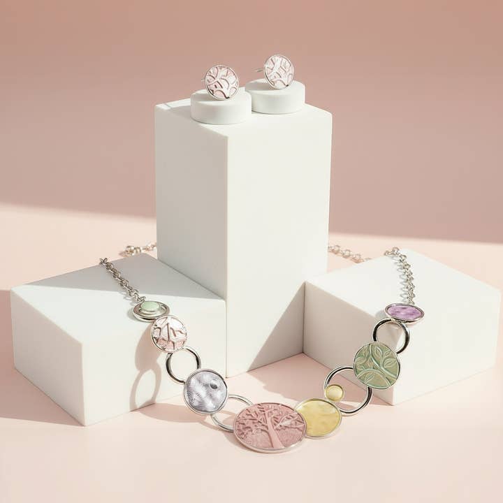 Arya Jewellery Wholesale β wholesale Jewellery set β Abstract Tree Of Life Necklace & Earrings Set2