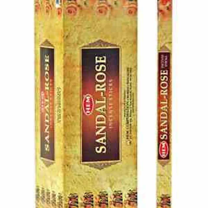 HEM - Sandal Rose Square Incense Sticks for wholesale by Designs by Deekay Inc.