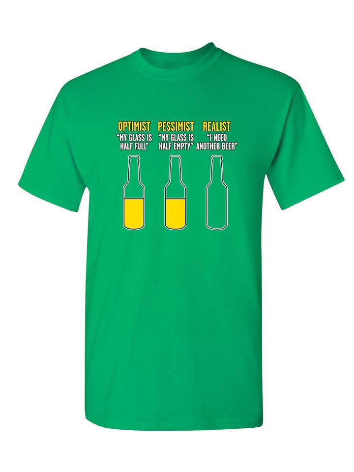 Feelin Good Tees - Wholesale Screen Printed T-Shirt - Unisex - Optimist Pessimist Realist7