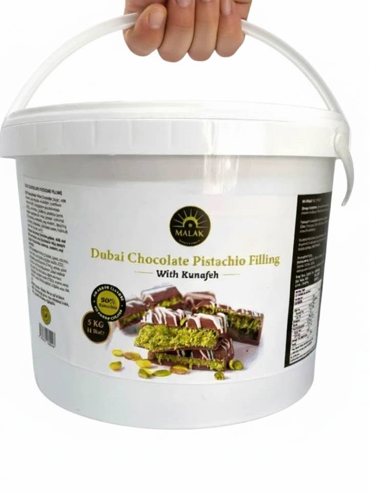 Dubai Chokolade Pistacie Kunafeh 30% Tyrkisk Premium for engroshandel hos Aladdin