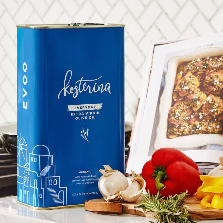 Kosterina - Wholesale Olive Oil - Organic Everyday Extra Virgin Olive Oil Tin (3L)1