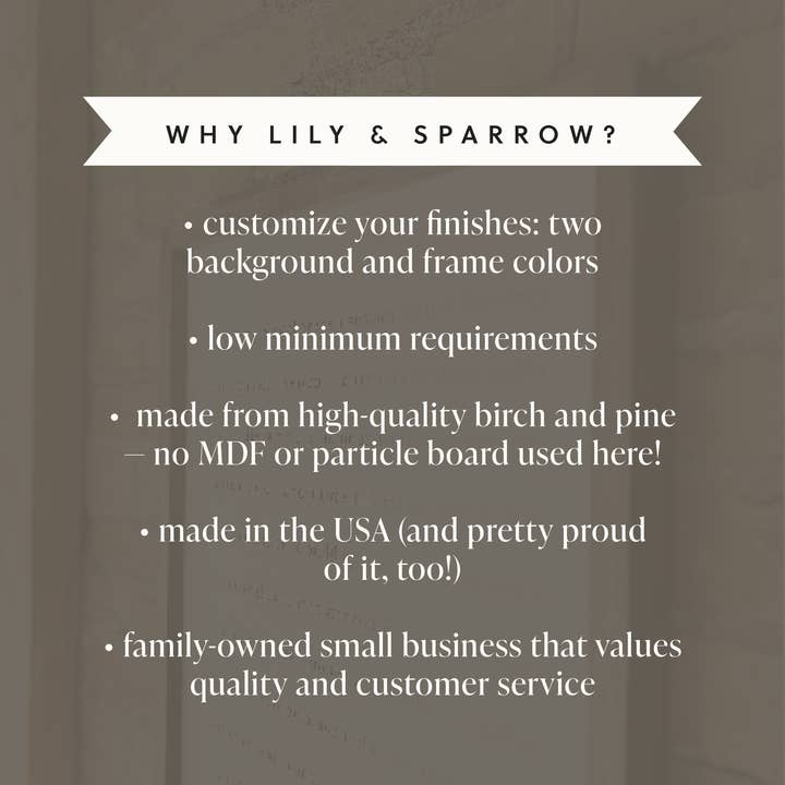 Lily and Sparrow - Wholesale Sign - Esme | Spring 2025 Wall Decor