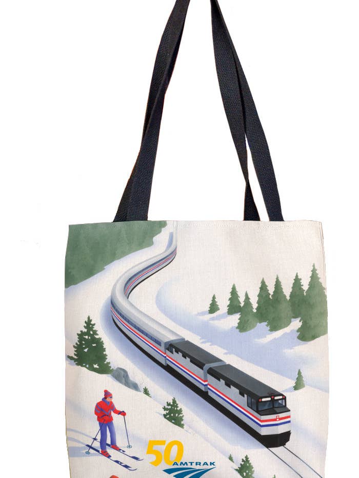 Skiers/Snow Tote Bag for wholesale by TransitGifts.com