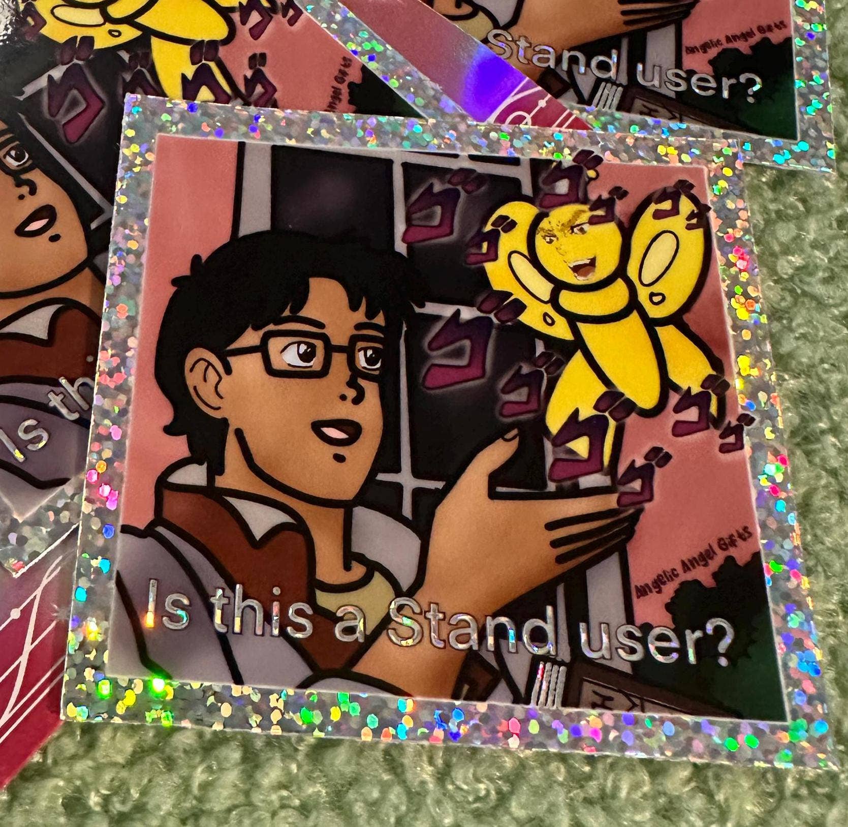 Angelic Angel Gifts - Wholesale Sticker - Glitter Jojo Stand User Sticker3