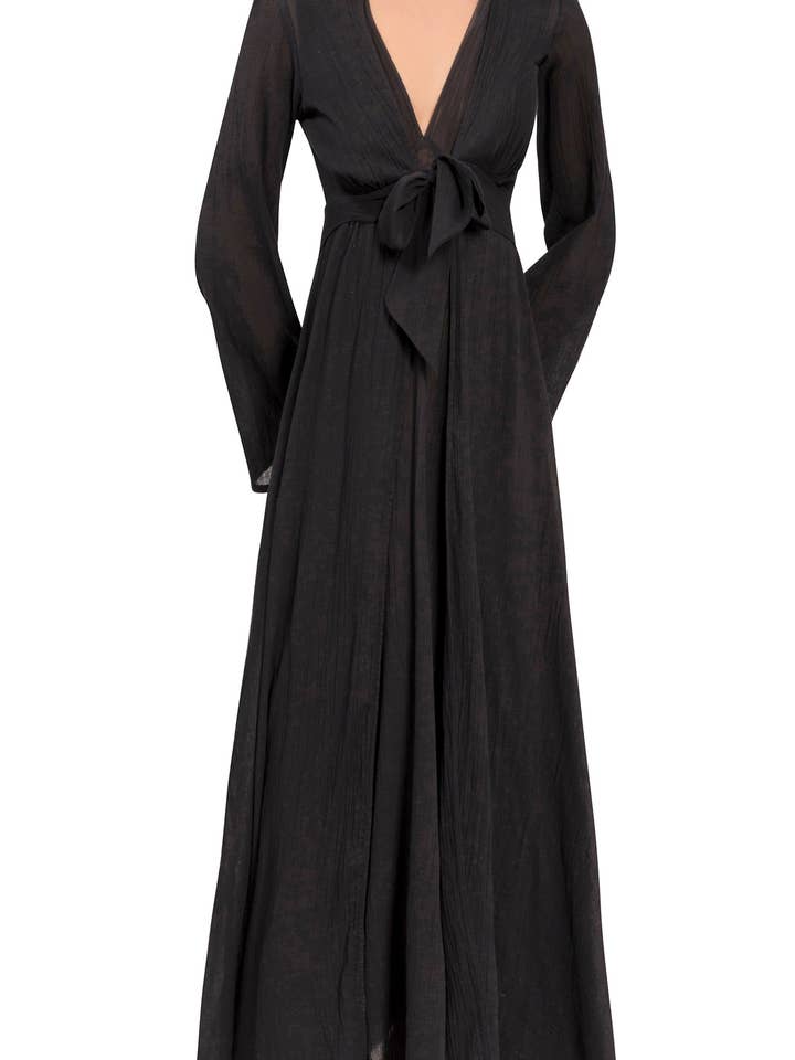 Diana Robe - Black Cloud Cotton for wholesale by Everyday Ritual