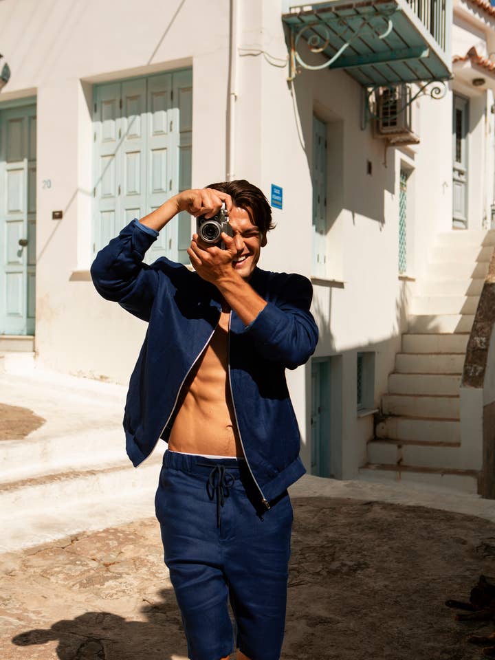 Bomberjacka i linne för wholesale av ANTHERIS