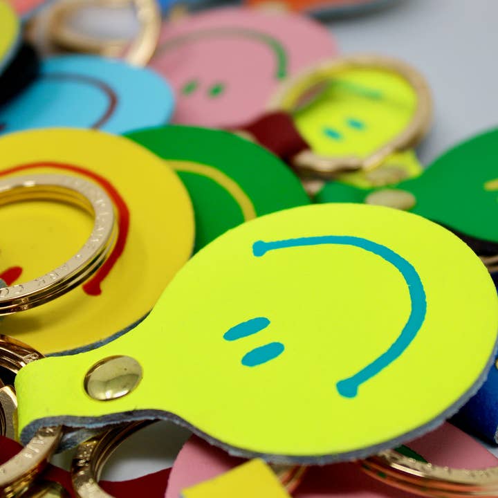 Feeling Lush Smilie Key Fob for wholesale by Ark Colour Design