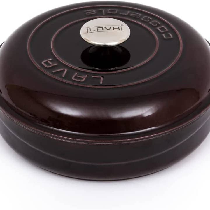Biggbrands – Engroshandel Støbejernspande – LAVA Premium rund støbejern hollandsk ovn med kuppellåg 28 cm