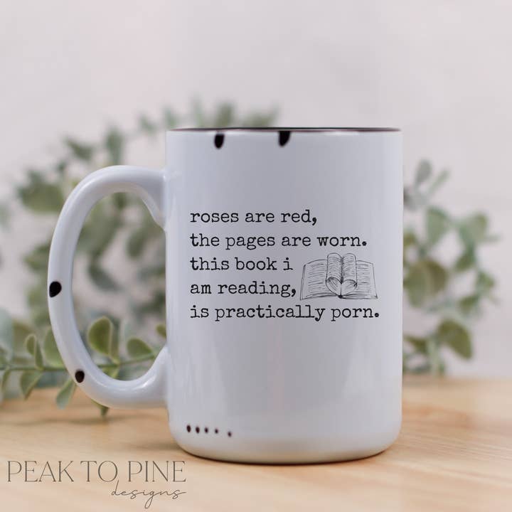 Roses are red, Pages are worn for wholesale by Peak To Pine Designs