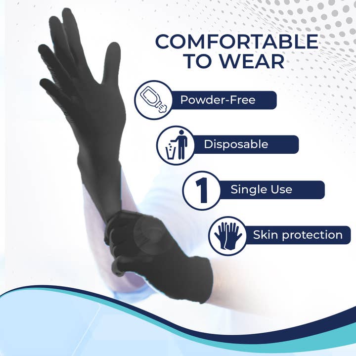 Concentric Health Alliance - CHA Supply - Wholesale Gloves - Unisex - CHA Premier Nitrile Exam Gloves 4 mil - Black3