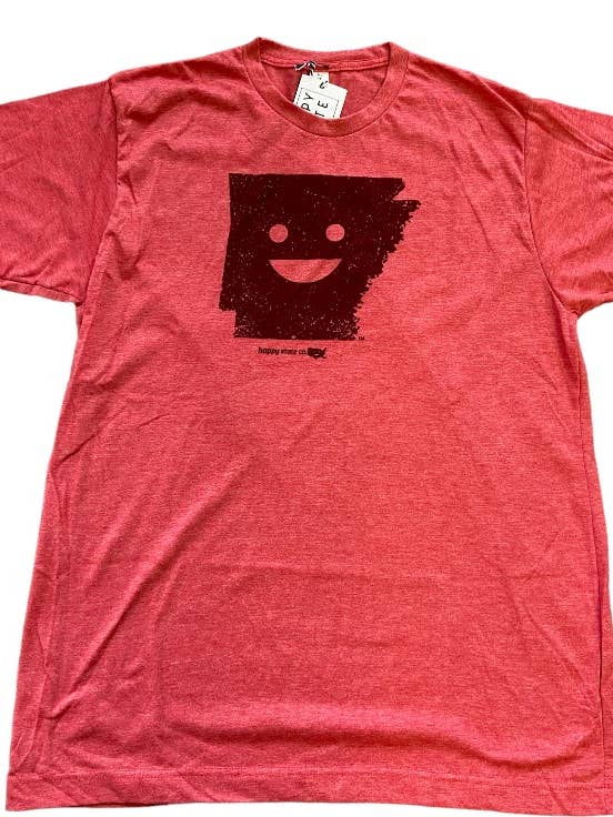 Happy State Co happy Arkansas Red Tee XS-3x for wholesale by Happy State Co