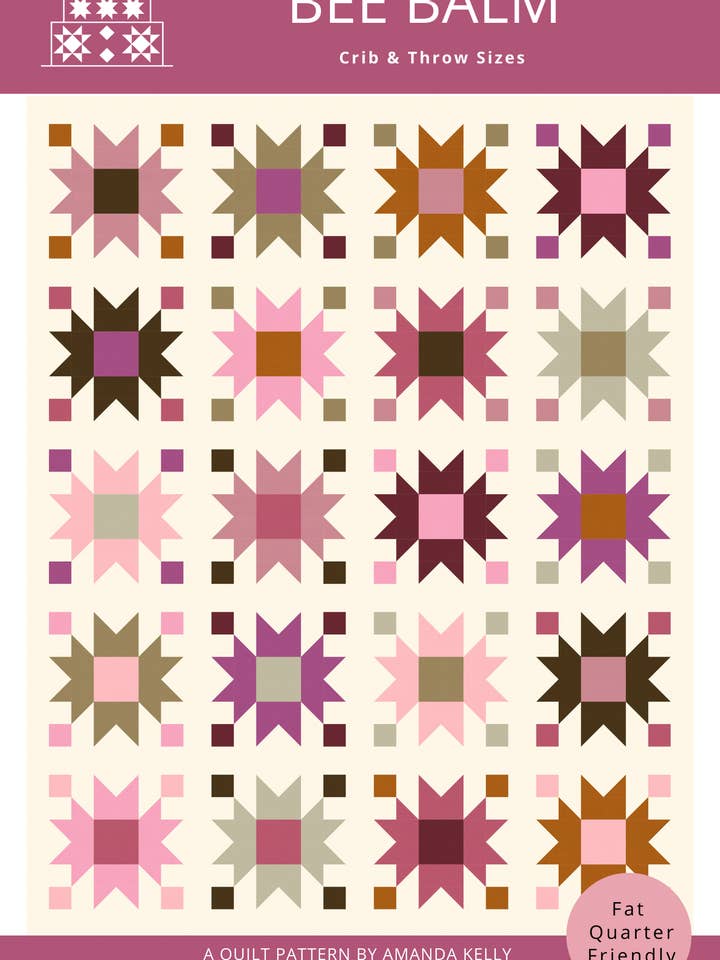 Motif de courtepointe Monarde imprimé pour la vente par QuiltCakes