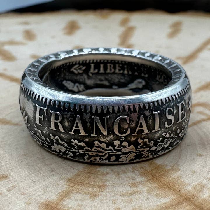 Frankrig 10 Francs Sølvmønt Ring for engroshandel hos Mountainstruck Coin Rings and Jewelry